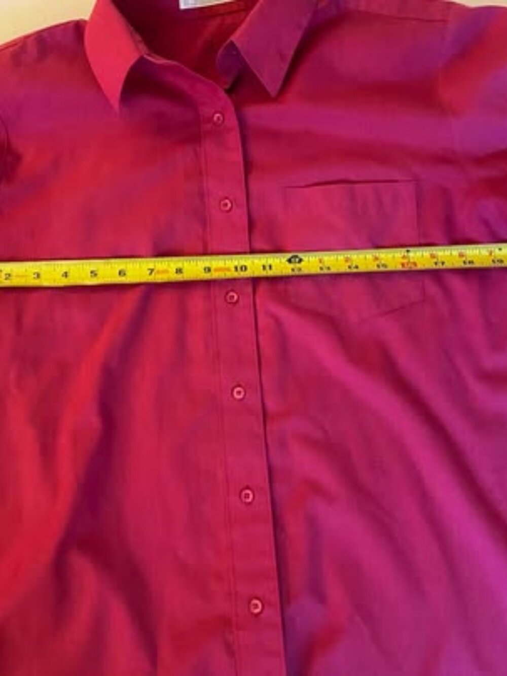 Foxcroft Magenta Long Sleeve Button-Down Shirt Size 12